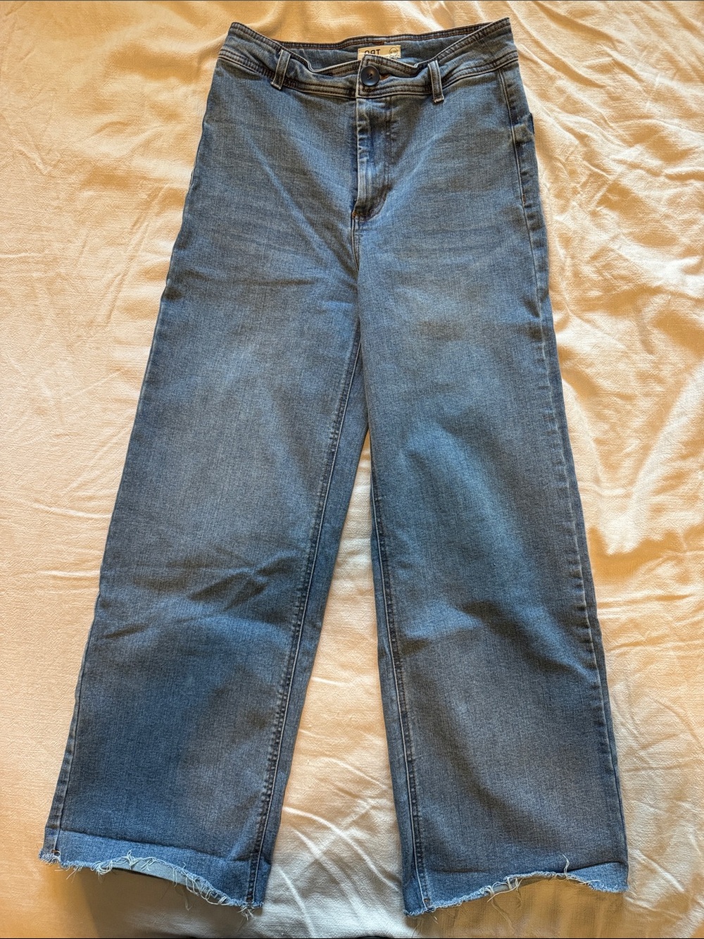 Oat New York Wide-Leg Jeans in Medium Blue Wash size 8/29